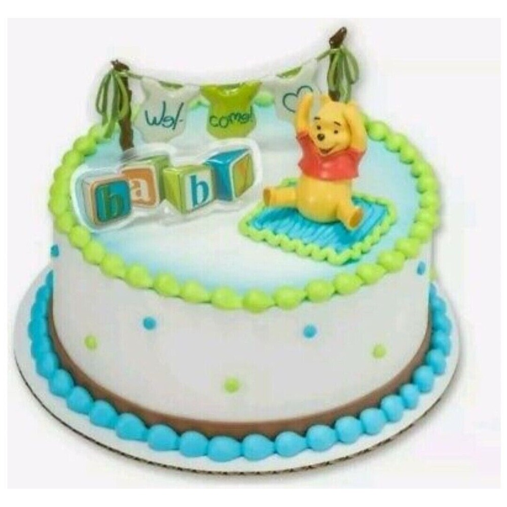 Decopac Cake Topper Set Pooh Welcome‎ Baby Banner Winnie The Pooh NEW